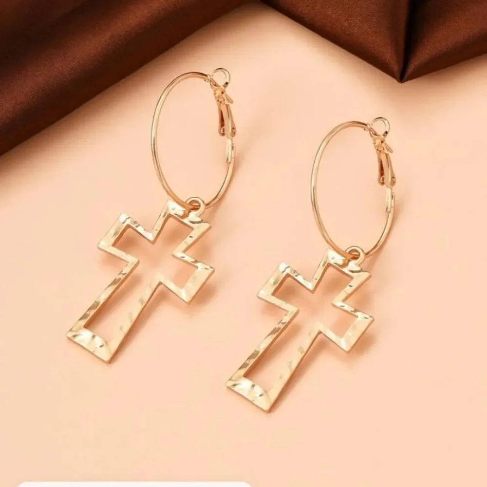 3for$20 Hollow Out Cross Drop Earrings